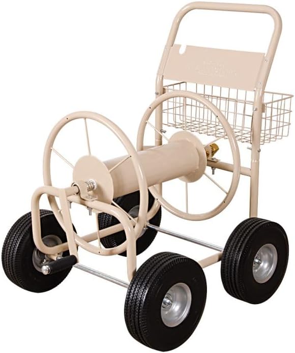 A.M. Leonard Hose Reel Wagon with Pneumatic Tires, 300ft Hose Capacity by A.M.+Leonard