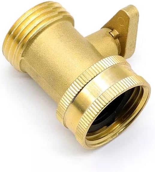 1 Pc Solid Brass Garden Hose Shut Off Ball Valve 3/4 Inch GHT Water Pipe Connector by Unknown