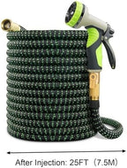 Garden Hose Pipe Spray Gun,High Pressure Anti-Leaking Hose Gun(25FT),9 Adjustable Patterns Garden Hose Nozzle Sprayer with,Suitable for watering plants and lawns,Green,25FT - Image 7