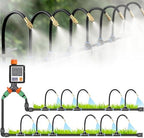 360° Bendable Garden Irrigation,Fully Automatic Intelligent Irrigation kit,Adjustable Bendable Nozzle Copper,for Greenhouse, Lawn, Outdoor Plants (40M/131.2FT) by Unknown
