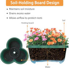 VECELO 7 Tier Vertical Garden Planter, Self Watering Stackable Planters with Wheels for Strawberries, Herbs, Flowers, Vegetables, Dark Green - Image 5
