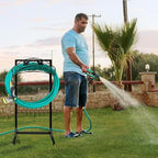 150FT Freestanding Garden Hose Holder Stand, Heavy Duty Rust Resistant Hose Storage Rack with 4 Stable Spikes, No Drill Outdoor Water Hose Hanger for Yard Lawn Patio - Image 4