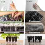 SOLIGT Self Watering Seed Starter Trays with Humidity Domes 6 Pack 144 Cell - Image 3