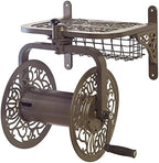Liberty Garden 714 Decorative Cast Aluminum Navigator Rotating Garden Hose Reel, Holds 125-Feet of 5/8-Inch Hose - Bronze by LibertyGardenProducts