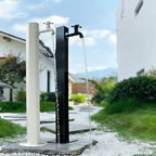 Freestanding 304 Stainless Steel Garden Hose Stand with Faucet - Decorative Yard Hydrant for Backyard, Farm, and Pasture (Black, Durable & Rust-Resistant) - Image 7