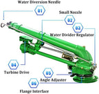 2" Farm Irrigation Sprinklers, Tripod Sprinkler with Pressure Gauge, 360°Adjustable Large-Area Watering Spray, Flange Connection, for Farmland, Farm Irrigation, Industrial Dust Removal - Image 6