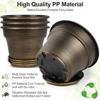 Fodetyff Planters-Plant-Pots-Indoor-Outdoor, 16 inch 4 Pack Gold - Image 3