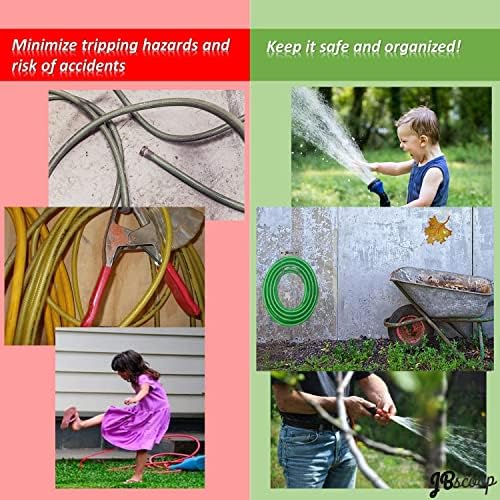 JBscoop Garden Hose Holder Stainless Steel Small Wall Mount Garden Hose Hook, Ideal for Water, Air, Hydraulic Hose, Ropes, Extension Cords Heavy Duty & Rust Proof Large Set of 2 - Image 6