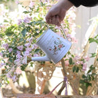 Cute Small Watering Can Indoor Plants Garden Metal Decorative Watering Cans for Outdoor Plants Bonsai Outdoor Garden Flower Decorative (White, 1.5L, 50.7 Oz) - Image 5