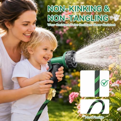 Garden Hose 50 ft, Non-Expandable Kink-Free, Heavy Duty Water Hose - Image 2
