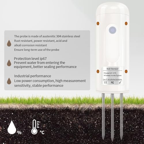 LICAEVEY Smart Soil Sensor, for Zigbee & for Tuya (requiring a Gateway Support), Real Time Detection, IP67 Water Proof, Garden Plants Soil Temperature Humidity Meter - Image 5