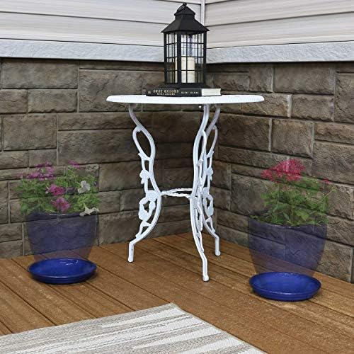 Sunnydaze 7" Ceramic Plant Saucers for Planters, 2pk, Imperial Blue - Image 6