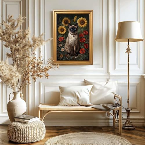 Gold Vintage Framed Birdhouse Wall Art, Rustic Oil Painting Style Print - Image 6