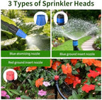 Drip Irrigation System, 165FT Garden Watering System with Water Timer for Garden Hose, Garden Irrigation with Soaker Hose & 3 Adjustable Nozzles, 80PCS Tool-Free DIY Setup for Greenhouse, Lawn - Image 4