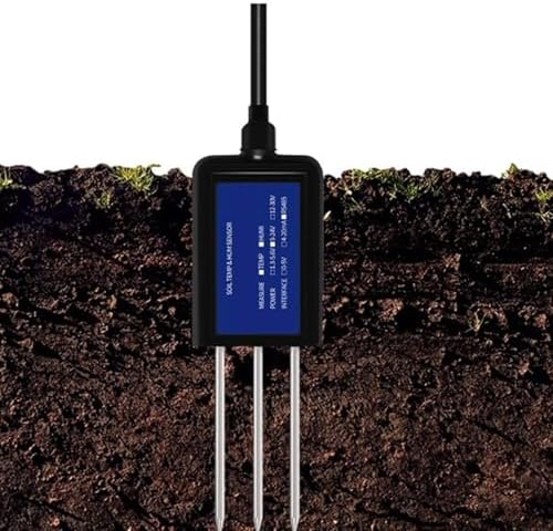 Temperature Moisture Soil Temperature And Humidity Meter With PH Conductivity NPK Sensor Memory, Waterproof Stainless Steel Probe For Agriculture(3-in-1) - Image 2