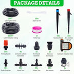 Automatic Drip Irrigation System Kit - 226FT with LCD Timer, 3 Sprayer Types Automatic Garden Watering System, 1/2 Inch Hose 1/4 Inch Distribution Tubing Garden Watering Solution for Outdoor Plants - Image 3