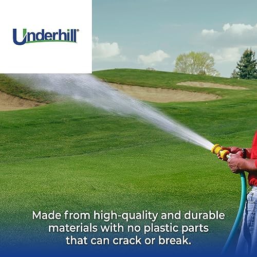 Underhill Magnum Garden Water Hose Nozzle, Sprayer, 37 GPM 80 PSI, 3/4-Inch Thread Inlet, Jet, Soak, Fan, Metal and Rubber, Adjustable, NG450 - Image 4
