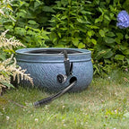 Good Directions 457 Key West Garden Hose Holder Pot, Large Capacity, Blue Verde Finish - Image 6