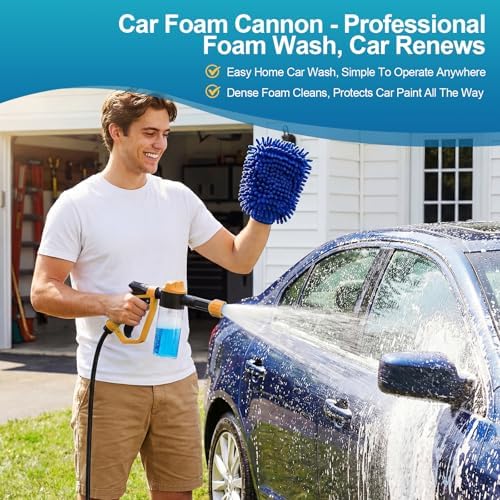 Car Wash Foam Gun, with Microfiber Wash Mitt, Extra Nozzle - Image 2