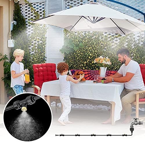 100FT|30M Misting Systems, Outdoor Water Misting Cooling System, for Backyard Mist Kit for Garden Greenhouse Fan Deck Umbrella Canopy Pool Porch Trampoline Sprinkler Park BBQ Party - Image 6