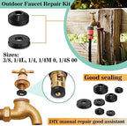 XBVV 4 Pack Silicone Grease and 32 Size 258 PC Faucet and Plumbing Rubber Washers Kit for Assorted Garden Hose Valve Spigot Splitter Outdoor Faucet Shower Gasket Repair - Image 5