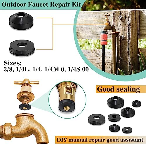 XBVV 4 Pack Silicone Grease and 32 Size 258 PC Faucet and Plumbing Rubber Washers Kit for Assorted Garden Hose Valve Spigot Splitter Outdoor Faucet Shower Gasket Repair - Image 5