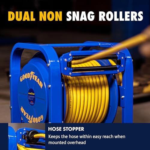 Goodyear Retractable Air Hose Reel, 3/8" x 100 Feet, 300 PSI - Image 6