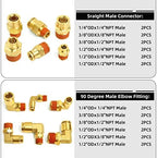 36 PCS DOT Air Brake Line Fitting&Air Nylon Tube Fittings Assortment Kits - Image 4