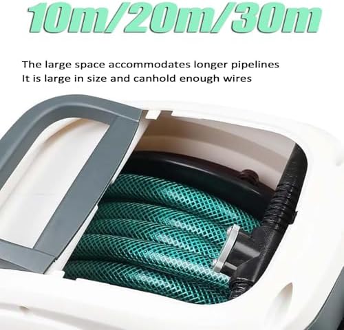 Retractable Garden Hose Reel, Wall Mounted, Automatic Rewind, Slow Retraction, Any Length Lock, Ideal for Car Wash, Garden Watering, (10m Length) - Image 2