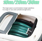 Automatic Retractable Hose Reel, Wall Mounted Garden Hose Reel with 6 Pattern Spraying Modes, 180° Swivel Bracket, Slow Retraction for Car Washing and Yard Cleaning - Image 2
