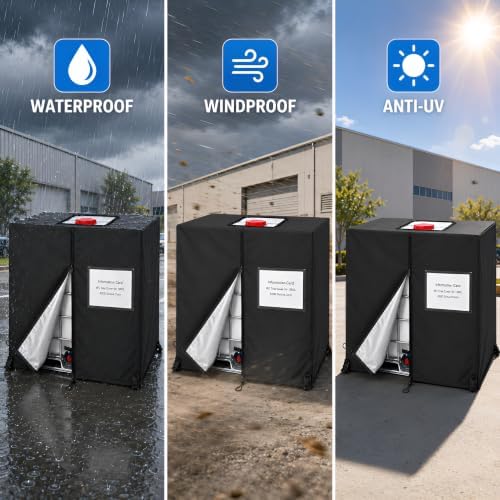 IBC Tote Cover 275 Gallon Waterproof 420D Water Tank Cover - Image 6