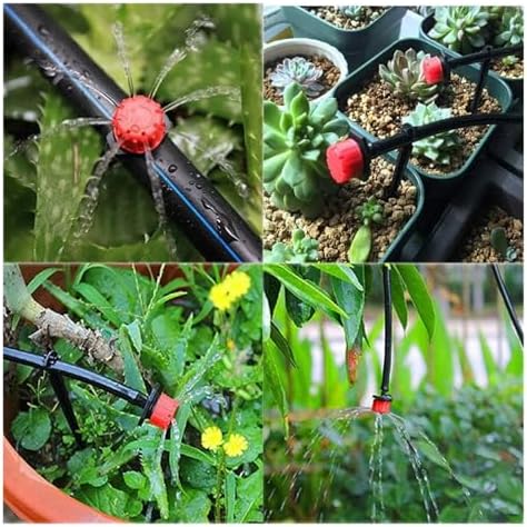 Garden Supplies 50M-5M DIY Drip Irrigation System Automatic Watering Garden Hose Micro Drip Watering Kits with Adjustable Drippers Nozzle(KIT001-40M) by Unknown