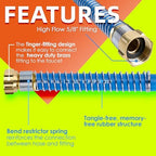 5/8 IN. × 50FT. Heavy Duty Rubber Garden Hose, High Flow 5/8" I.D. Brass Fitting No Memory Durable Heavy Duty Water Hose for Watering, Irrigation, Water Transfer Pump - Image 3