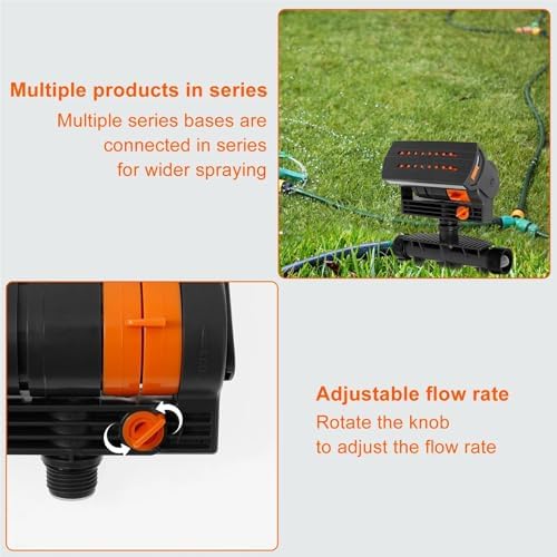 1/2pc 16 Hole Lawn Water Sprinkler Uniform Watering Oscillating Grass with Adjustable Spray Filter Garden Irrigation(2pcs) - Image 5