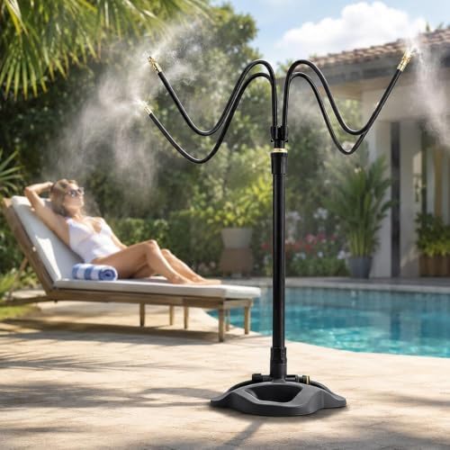 Garden Irrigation Flexible Fine Misters for Outdoor Plants Yard Lawn, Adjustable Sprinkler Nozzle with 360 Flexible Hose(25m/82ft) by Unknown
