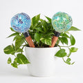 Mosaic Watering Globes 2 Pack Self Watering Spikes Bule by Chonsun