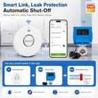 1/2" Smart SS304 Motorized Ball Valve + WiFi Water Leak Alarm - Image 5