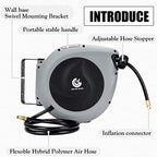 G GOOD GAIN Air Hose Reel Retractable 3/8 in x 50 ft, Max 300PSI, Grey - Image 5