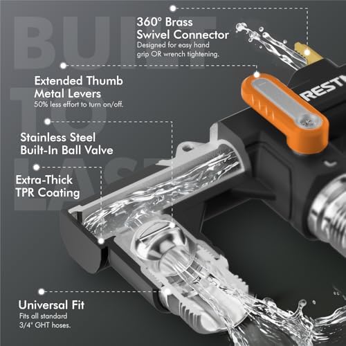 Restmo 4 Way Garden Hose Splitter Heavy Duty Full Metal Body - Image 3