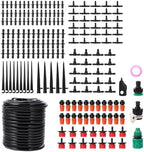 Automatic Drip Irrigation Kit for Garden Outdoor Plants, 15m DIY Micro Drip Irrigation System with Tubing and Emitters, Automatic Watering System for Lawn and Greenhouse by Unknown