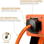 Giraffe Tools TA10 Retractable Air Hose Reel, 3/8" x 25ft, Open Steel - Image 3