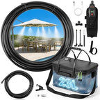 6Gallon Portable Misting System, 30FT Water Cooling Mister with Pump, Black by HappyAlley