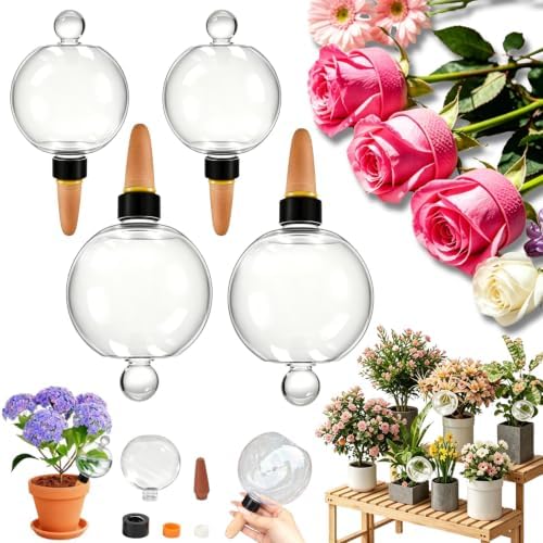 Self Plant Watering Globes, Automatic Slow Irrigation System Globes, 4PC Mixed by Unknown