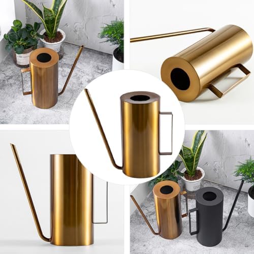 Large Capacity 1.5l Stainless Steel Watering Can for Indoor Plants, Multifunctional Metal Garden Sprayer with Practical Flower Watering Pot Design - Image 5