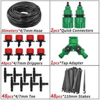 Ship accessories 5-100m Garden Watering Hose 4/7mm PVC Micro Irrigation Pipe Drip Irrigation Tubing Sprinkler 1/4'' Lawn Balcony Greenhouse Irrigation accessories(KIT001-30M) - Image 2