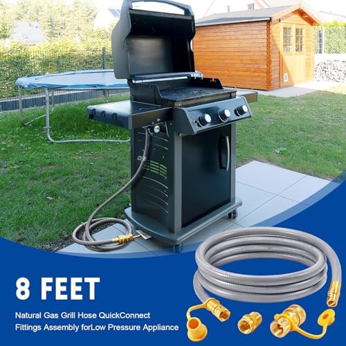 GasSaf 8 FT 1/2" ID Natural Gas Hose with Quick Connect Fitting - Image 6