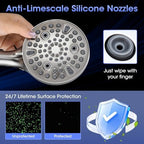 Shower Head with Handheld, High Pressure 10 Spray Modes, Brushed Nickel - Image 5