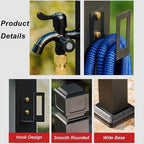 Outdoor Garden Water Column with 32ft Flexible Hose Spray Gun, Aluminum Alloy Freestanding Garden Water Column for Yard, Car Washing(60cm/24in) - Image 4