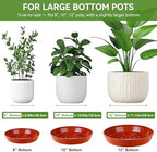 15 Pack Plant Trays for Pots 1.5" Deep Plant Saucers, Heavy Duty 8" 10" 12 inch Plant Tray Bulk Thickened Plant Plates to Catch Water, Durable Plant Saucer Flower Pot Accessories - Image 3