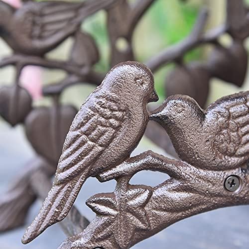 Sungmor Brown Bird Water Hose Holder, Wall Mount Garden Hose Hanger, Heavy Duty Cast Iron Hose Reel Wall Mounted, Indoor Outdoor Watering Hose Wall Hook, Yard Balcony Water Pipe Storage Rack Butler - Image 6